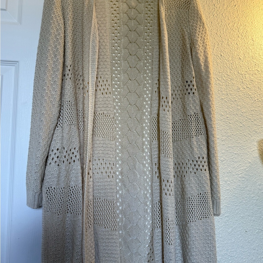 Elegant Cream Knit Women's Sweater